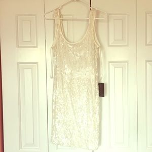 White sequence tank top dress abound knee